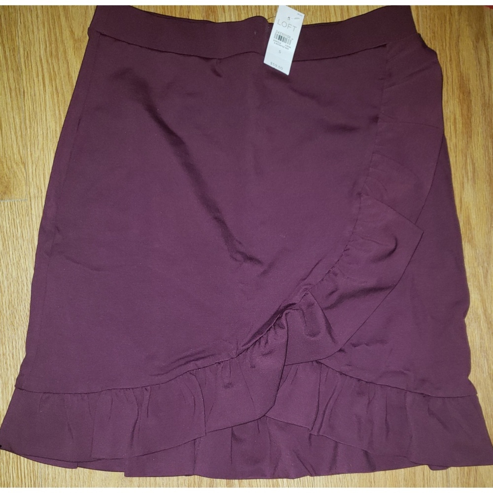 🎉NWT🎉 LOFT Ruffle Wrap Skirt  - Picture 4 of 4
